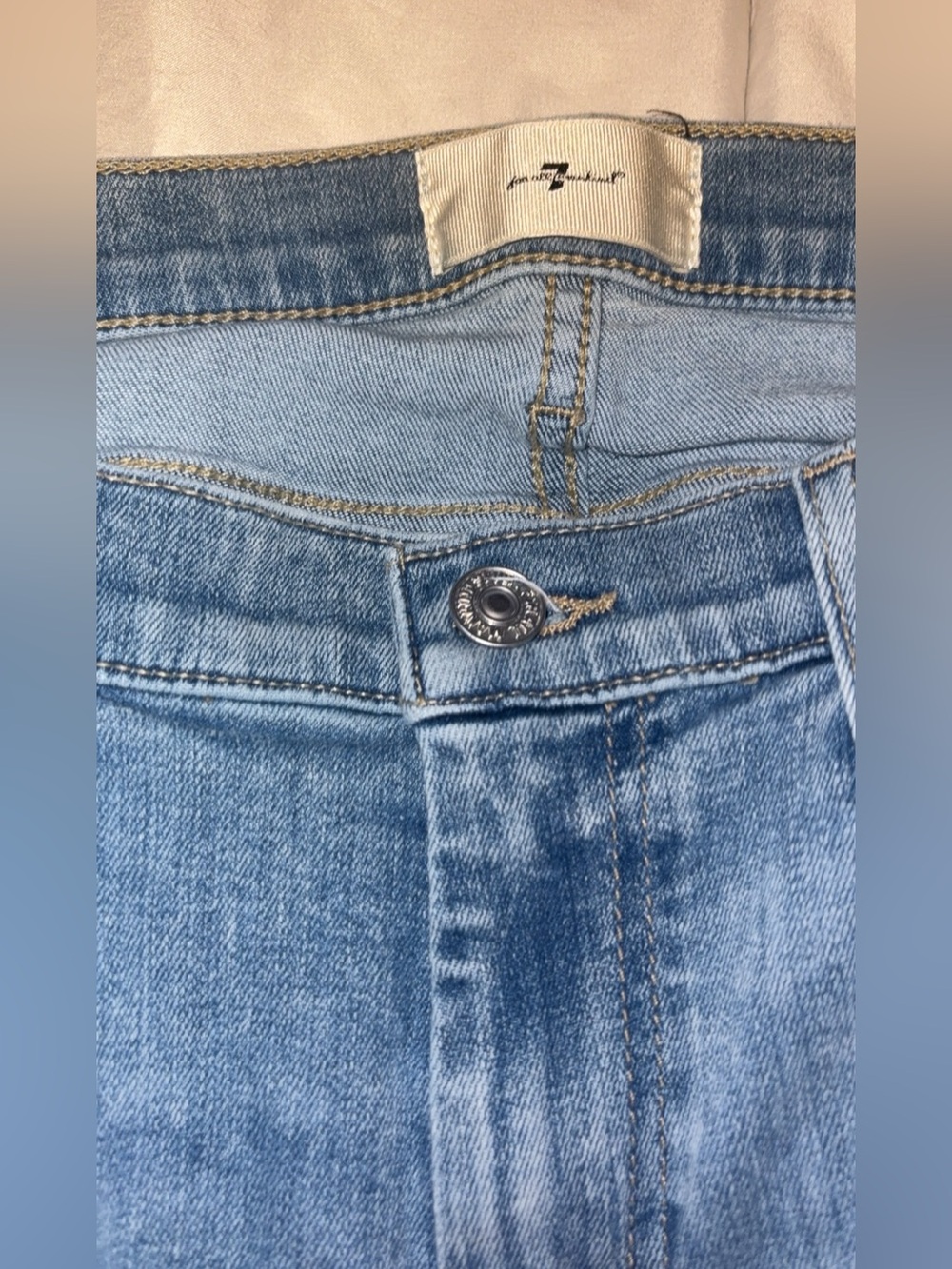 7 For All Mankind Dojo Original Trouser Flare Stretch Jeans - Picture 2 of 5
